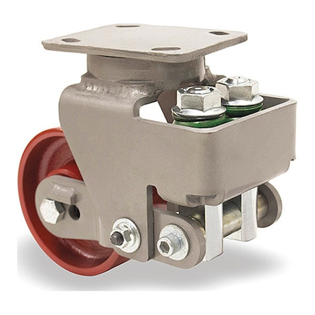 Hamilton Aerospace Spring Loaded Workhorse Swivel Caster, 5" x 2" Cast Iron Metal Wheel S-AEZFWH-5MB-1