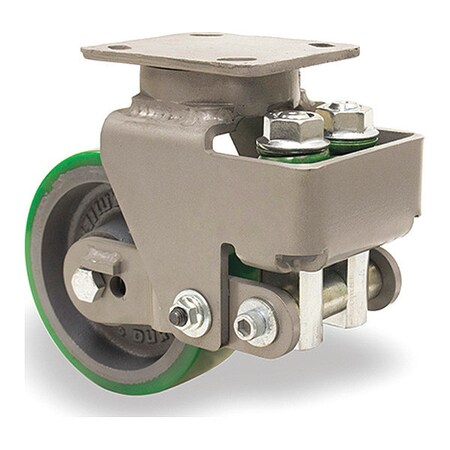 Hamilton Aerospace Spring Loaded Workhorse Swivel Caster, 6" x 2" Duralast Polyurethane on Cast Iron Wheel S-AEZFWH-6DB-1