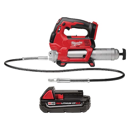 Milwaukee Tool Grease Gun and Battery 2646-20, 48-11-1820