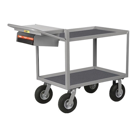 Little Giant Utility Cart, 12 ga. Steel/Vinyl (Shelf), 1200 lb Load Capacity, 39" H GL24369PMWSP