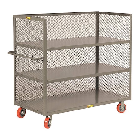 Little Giant Stock Cart, 12 ga. Steel, 3600 lb Load Capacity, 3 Shelves, 66" L, 57" H T330606PY