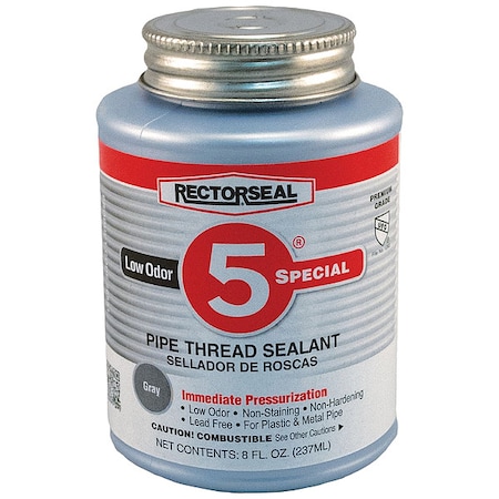 Rectorseal Pipe Thread Sealant No. 5 Low Odor, Gray 26551