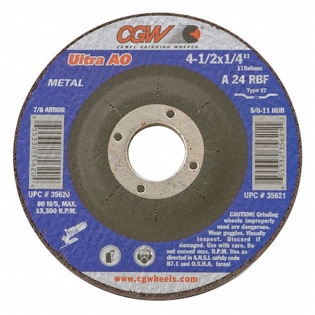 るんた Cgw Abrasives Depressed Ctr Whl, 7x1/4x5/8-11, T27 35641 | Zoro
