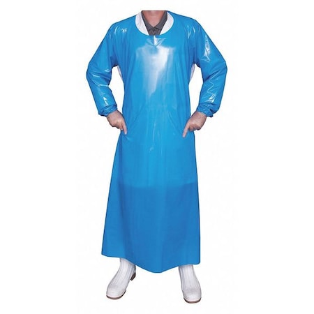 Top Dog Die Cut Gown, 6 mil, Blue, L 86033