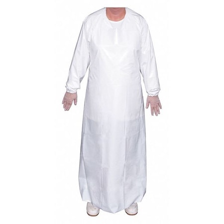 Top Dog Die Cut Gown, 6 mil, White, XL 86045