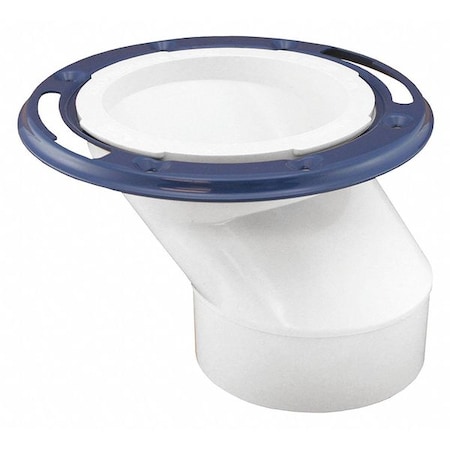 Jones Stephens Offset Cl Flange, Adj Mtl Ring, PVC, 3"x4" C54400
