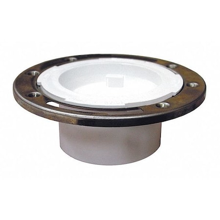 Jones Stephens Cl Flange, Stainless Steel Ring and KnocKOut, PVC, 3"x4" C57034