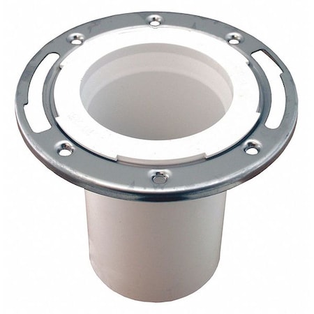 Jones Stephens Cl Flange, Stainless Steel RingleStainless Steel, KO, 6", PVC, 3"x4" C57334