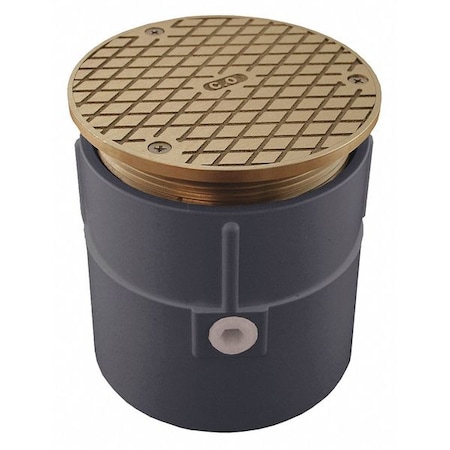 Jones Stephens Pipe Fit Base Cleanout, 4"Spud, PVC, 4" C60082