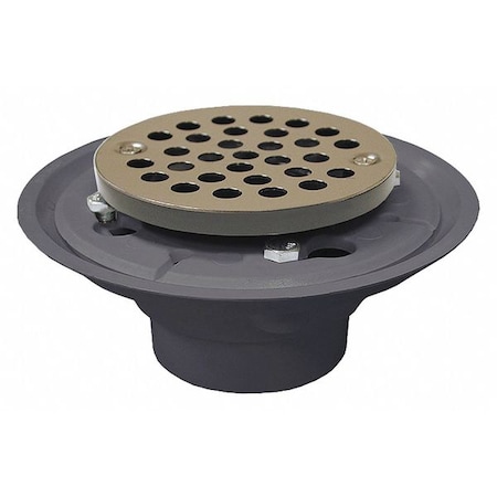 Jones Stephens Shower Drain/Floor, SS Strainer, PVC, 2"x3" D50001