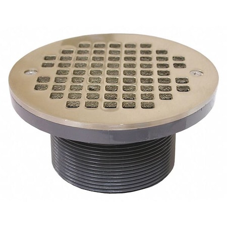 Jones Stephens Spud, 6-1/8", NB Strainer, PVC, 3-1/2" D56406