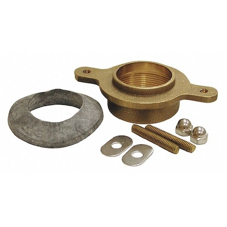 JONES STEPHENS Brass Urinal Flange Kit, IPS, 2", 4-1/4" F10005