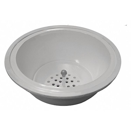 Jones Stephens Sink Round Slop Sink, 3" Pipe Dia., PVC S55001