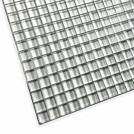 American Louver Eggcrate Panel, Plastic, Chrome, PK2 TC-24-2448S-2PK