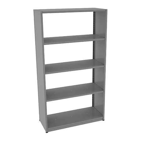 Tennsco Boltless Shelving Unit, 18"D x 42"W x 76"H, 5 Shelves, Steel CS187642-MGY