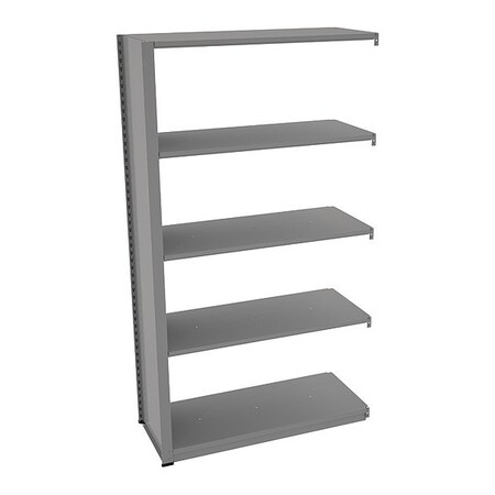 Tennsco Boltless Shelving, 18"D x 42"W x 76"H, 5 Shelves, Steel CA187642-MGY