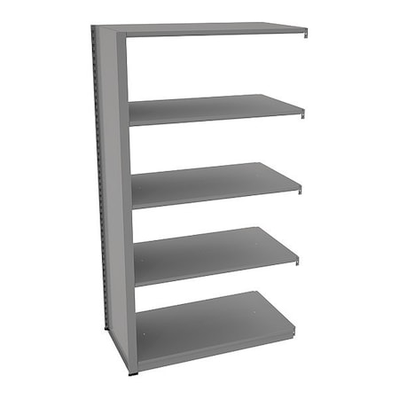Tennsco Boltless Shelving, 24"D x 42"W x 76"H, 5 Shelves, Steel CA247642-MGY