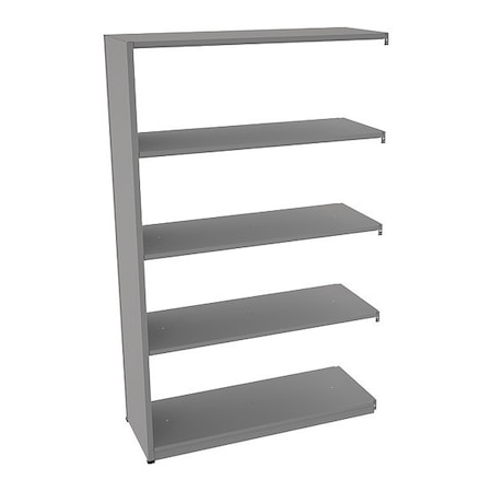 Tennsco Boltless Shelving, 18"D x 48"W x 76"H, 5 Shelves, Steel, Height: 76" CA187648-MGY