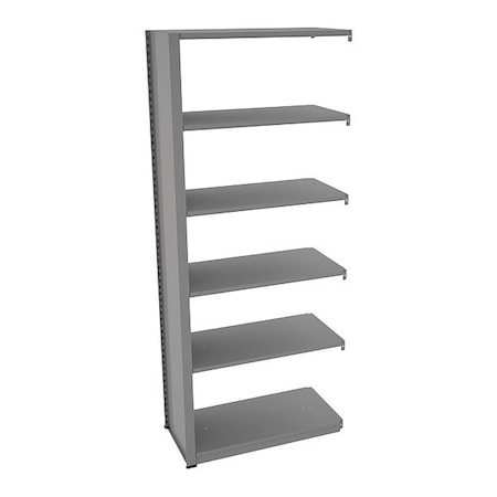 Tennsco Boltless Shelving Unit, 18"D x 36"W x 88"H, 6 Shelves, Steel CS188836-MGY