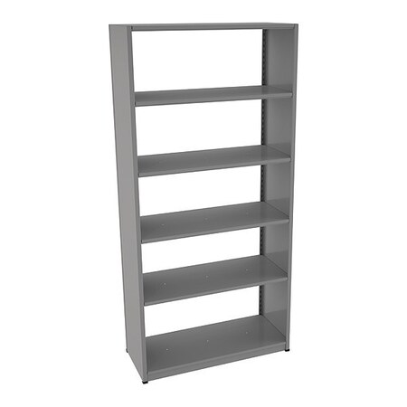 Tennsco Boltless Shelving Unit, 18"D x 42"W x 88"H, 6 Shelves, Steel CS188842-MGY