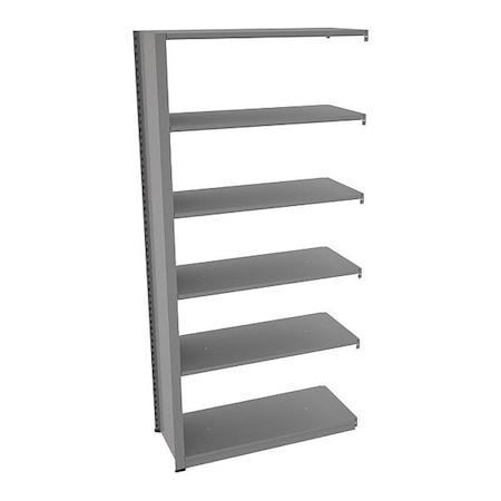 Tennsco Boltless Shelving, 18"D x 42"W x 88"H, 6 Shelves, Steel CA188842-MGY