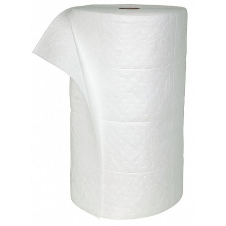Fiberduck Sorbent Roll, Oil, 30 in x 150 ft, White PRSB9