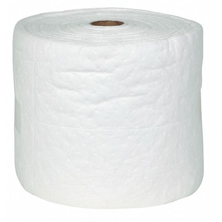 Fiberduck Sorbent Roll, Oil, 15 in x 150 ft, White PRSB915