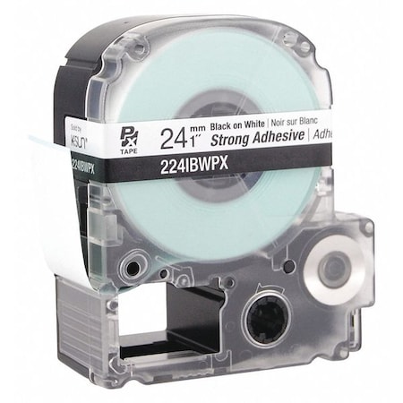 Labelworks Px Black Ink/White Tape, Strng Adhesive, 1" W 224IBWPX