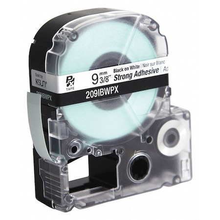 Labelworks Px Label Tape, Blk/White, Strng Adhesive, 3/8" 209IBWPX