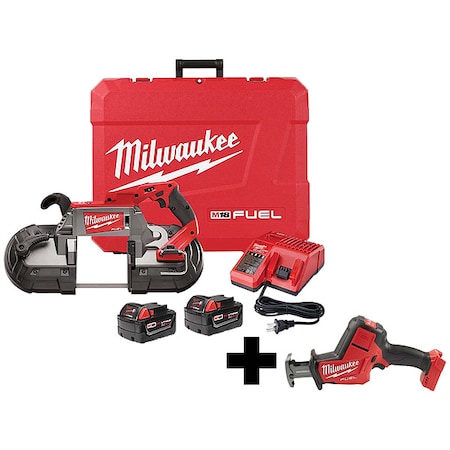 Milwaukee Tool M18 FUEL HACKZALL + M18 FUEL Deep Cut Band Saw Kit 2729-22, 2719-20