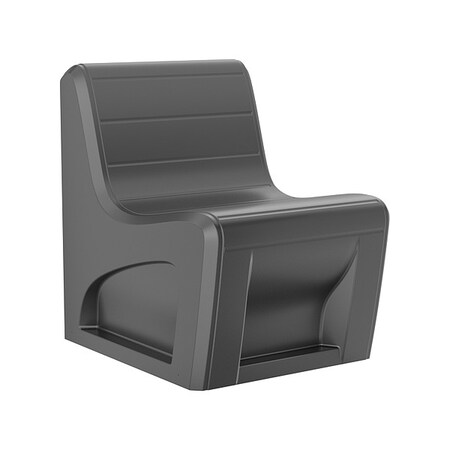 Cortech Sync Slim Chair with Door, Black Seat, 25 in W 32 in L 33 in H, Polyethylene Seat 272BKS