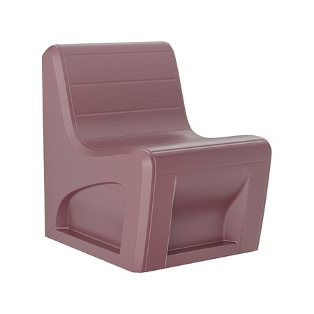 Cortech Sync Slim Chair, Burgundy Seat, 25 in W 32 in L 33 in H, Polyethylene Seat 272BY