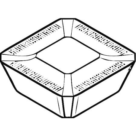 Widia Square Milling Insert, 12.70mm, Carbide SEKR1203AFNMS