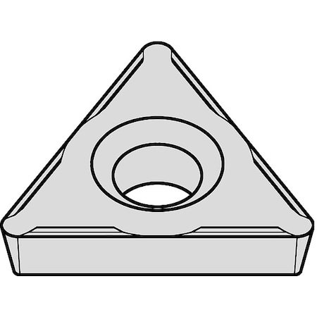 Widia Triangle Turning Insert, Triangle, 1/4 in, TPHH, 0.007 in, Carbide TPHH21505 CG6