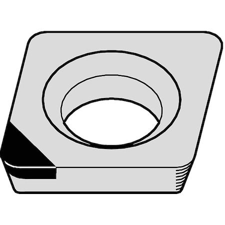 Widia Diamond Turning Insert, Diamond, 5/32 in, CDHB, 0.18mm CDHB120605M
