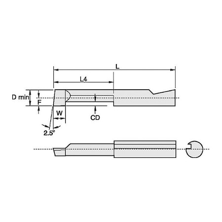 Widia A/B Grooving Insert, AGD09503, CG5 AGD09503