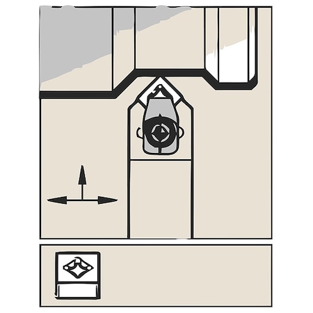 Widia Threading Insert, 3ILA, Triangle 3ILA55