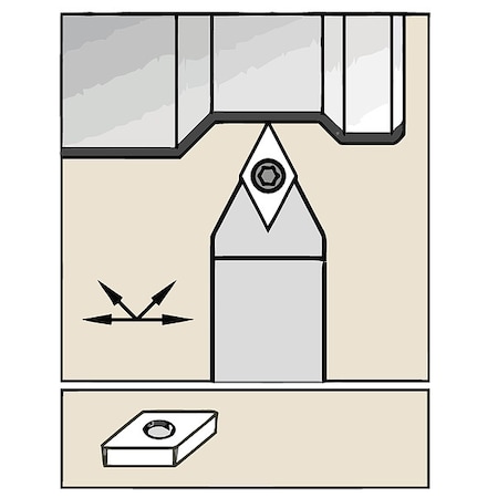 Widia Cartridge, Screw-On, SCFPR08CA06, WG SCFPR08CA06