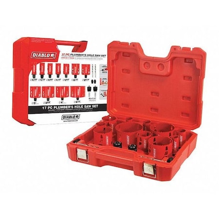 Diablo Bi-Metal Plumbing Hole Saw Set, 17 pcs. DHS17SPL