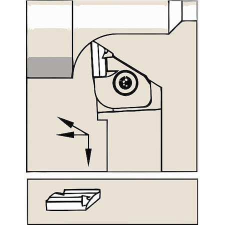 Widia Toolholder, ISO C Clamping CKJNR2525M16