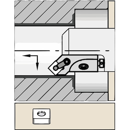 Widia Cartridge, Kenloc KL Series, MSSNR10CA3, WG MSSNR10CA3