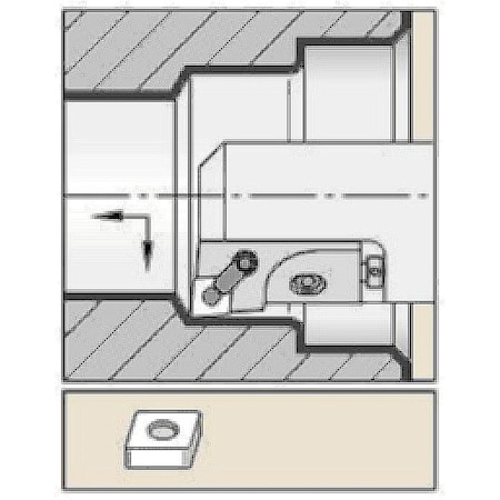 Widia Cartridge, Kenloc KL Series, MCLNR12CA4, WG MCLNR12CA4