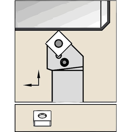 Widia Toolholder, Clamping System P PSSNL2525M12