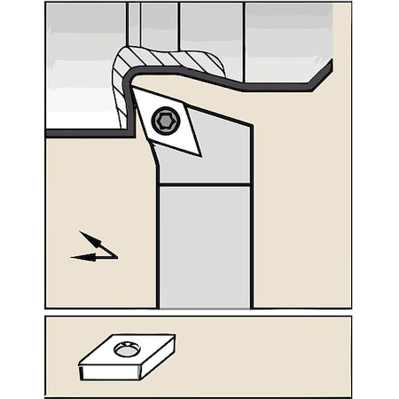 Widia Toolholder, Clamping System S SDJCR2020K15