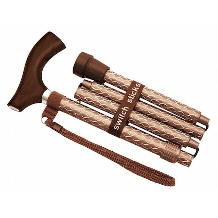 Switch Sticks Walking Stick, Adjustable, 32-37", Cognac 502-2000-5207