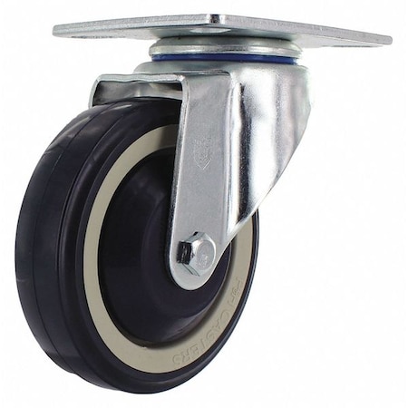 R.W. Rogers Co Poly Wheel w/Plate Caster, 4", PK2 CAS649