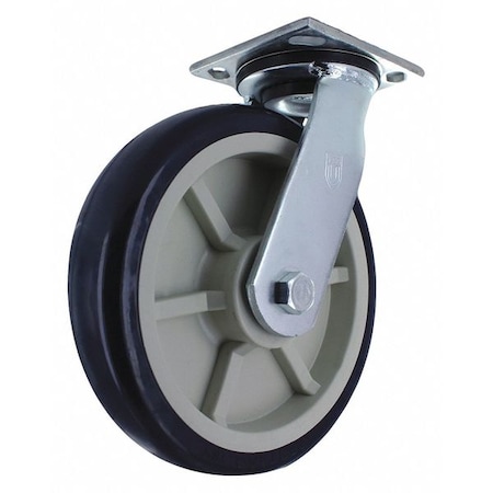 R.W. Rogers Co Poly Wheel w/Plate Caster, 8"x2", PK2 CAS858-8