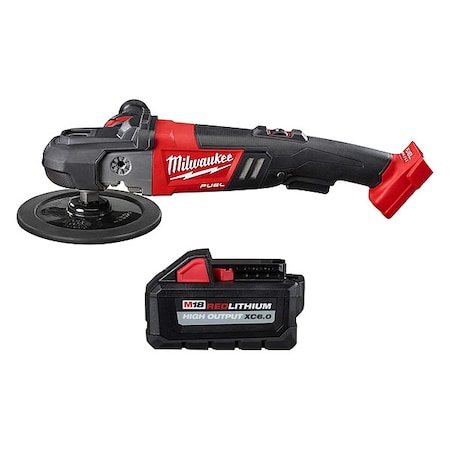 Milwaukee Tool M18 FUEL POLISHER + M18 HIGH OUTPUT XC6.0 Battery Pack 2738-20, 48-11-1865