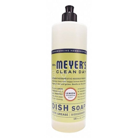 Mrs. Meyers Clean Day Dish Soap, Liquid, Lemon Verben, 16 oz., PK6 372575