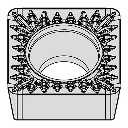 Widia Square Turning Insert, Square, 4, SCMT, 3, Carbide SCMT433MP WK20CT